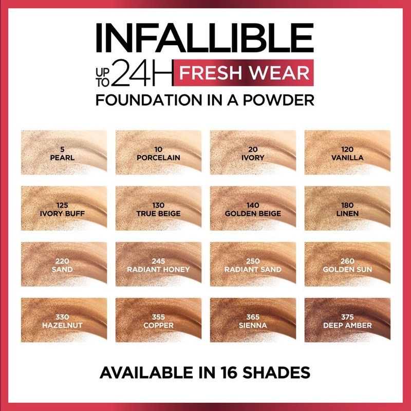 Phấn Phủ Kiềm Dầu Loreal Infallible 24h Fresh Wear Foundation 9g