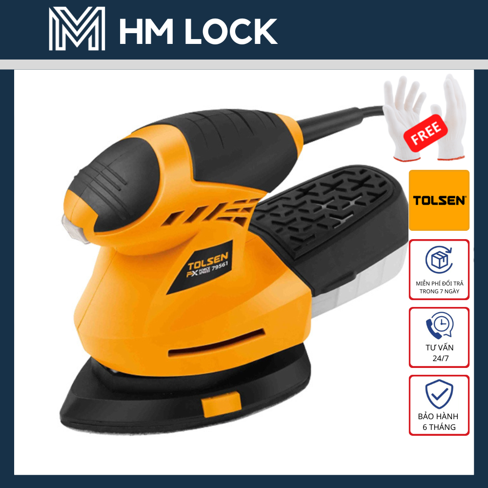 Máy đánh bóng tam giác 200w tolsen 79561 - hàng chính hãng - hm lock