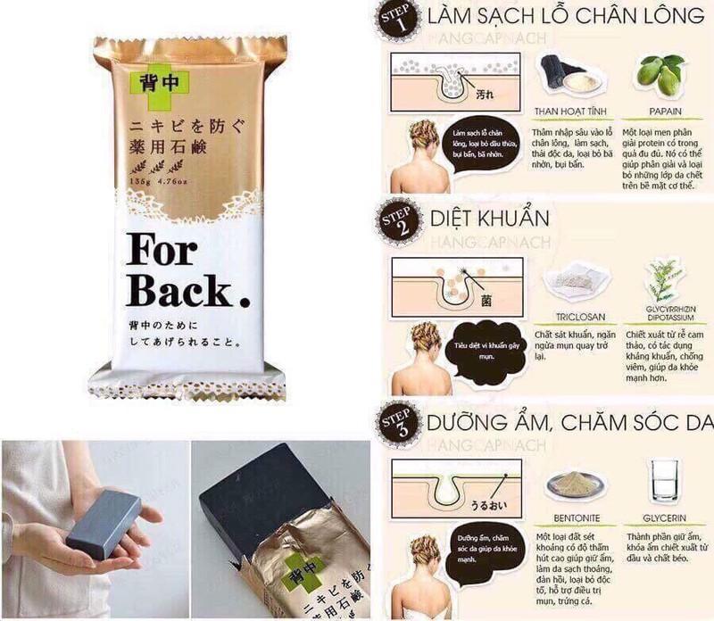 [HCM]XÀ PHÒNG SẠCH MỤN LƯNG FOR BACK MEDICATED SOAP CỦA NHẬt