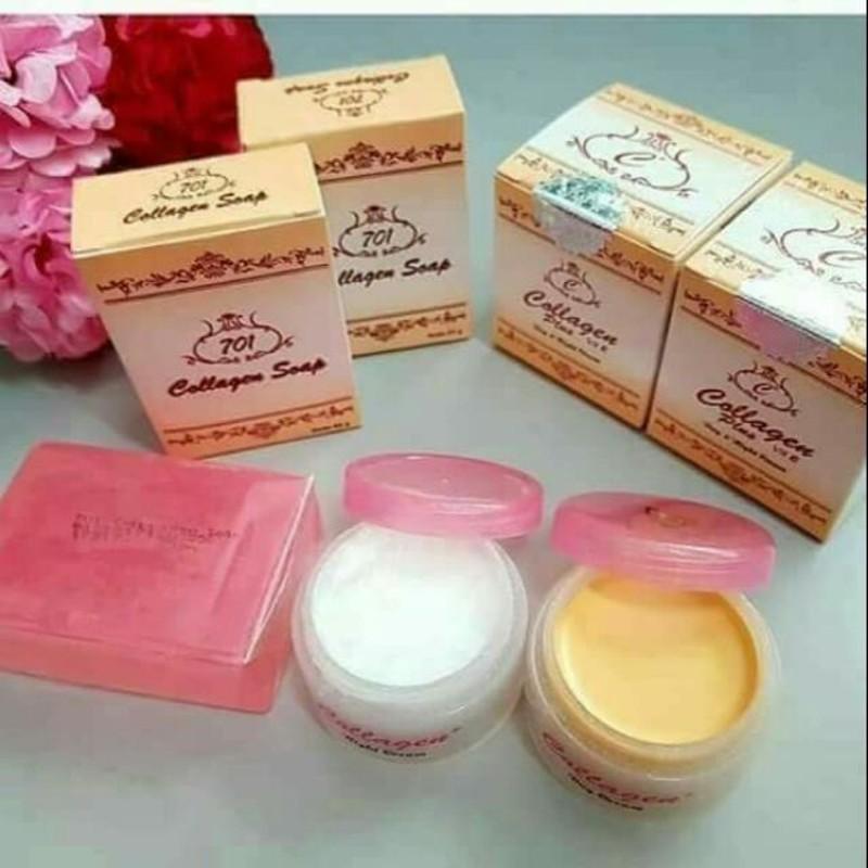 Bộ Kem collagen Plus vit E 701 ngày và đêm (tặng kèm xà phòng)