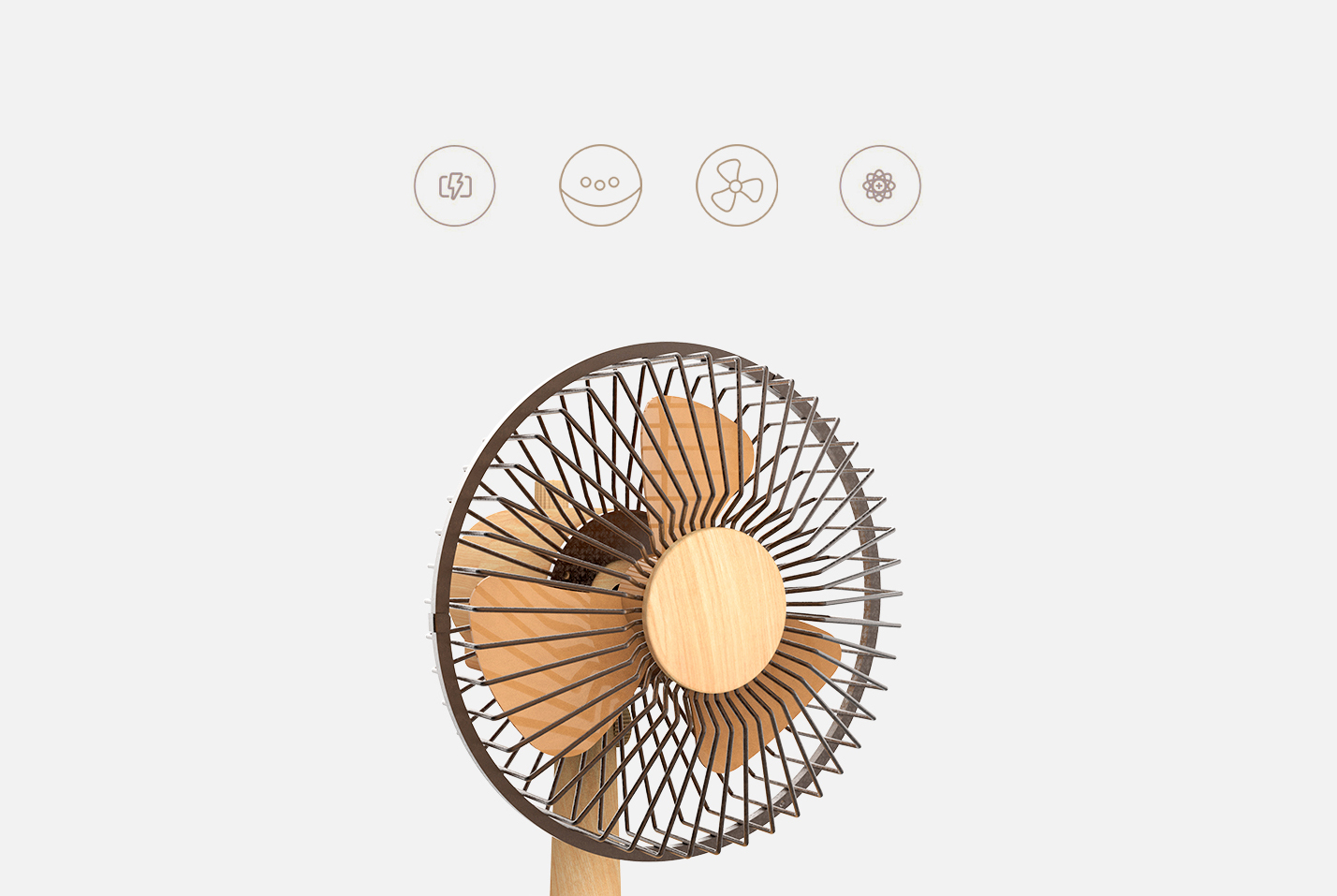 Quạt Mini Vân Gỗ Remax Desk Fan FN17