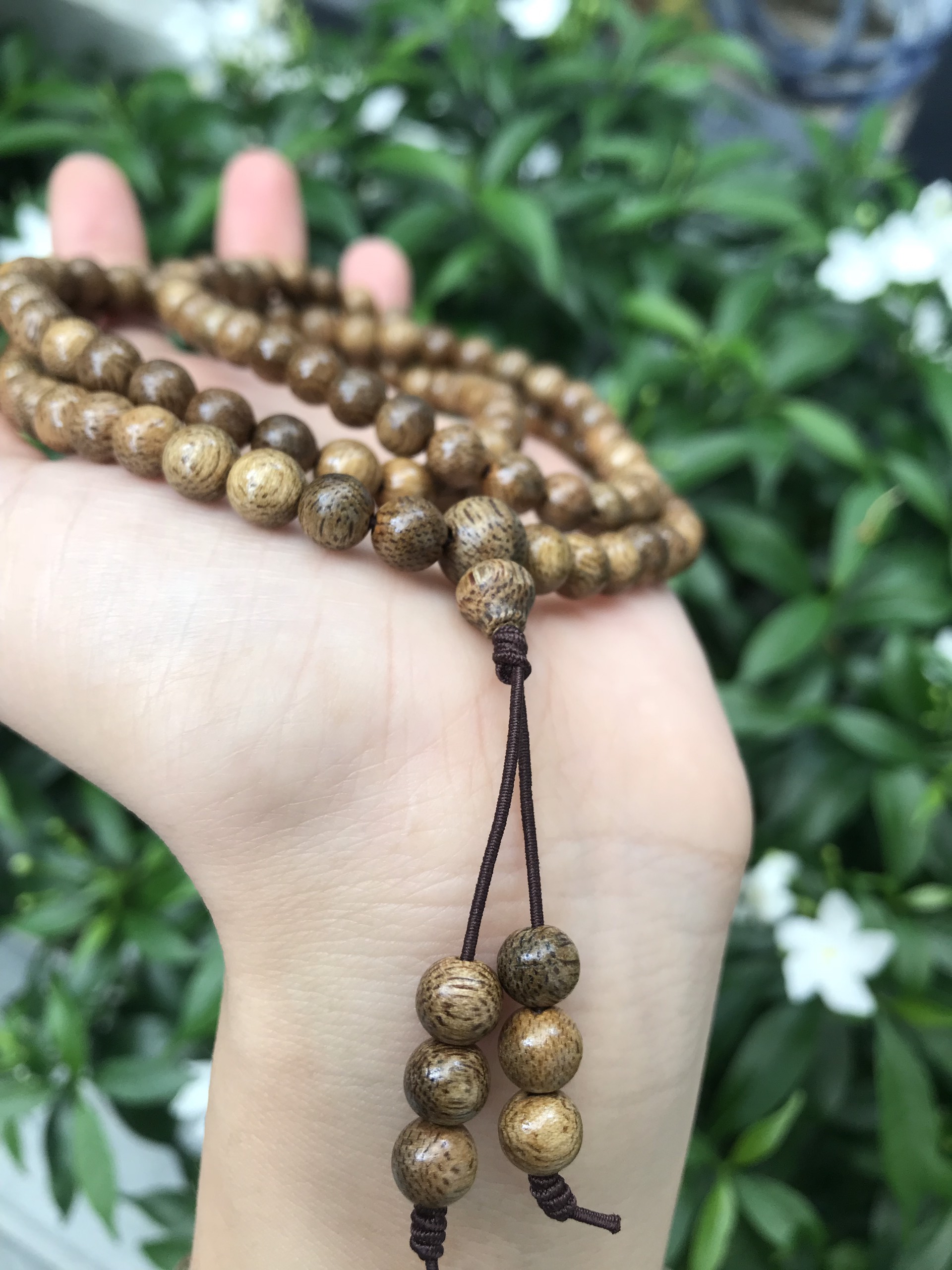 [FreeshipMAX] Vòng Tay Chuỗi Hạt Trầm Hương 108 Hạt Size 6mm, Mùi thơm vĩnh viễn