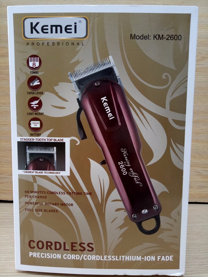 Tông đơ cắt tóc chuyên nghiệp KM2600[TẶNG KÈM LƯỢC TONIGUY CAO CẤP]