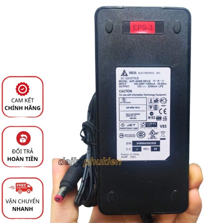 Adapter nguồn cho màn hình dell 12v 3.33a