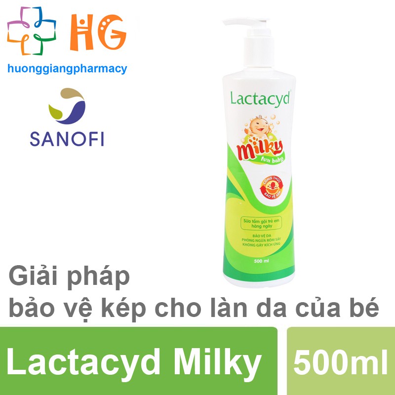 Sữa tắm gội trẻ em Lactacyd Milky (Chai 500ml)