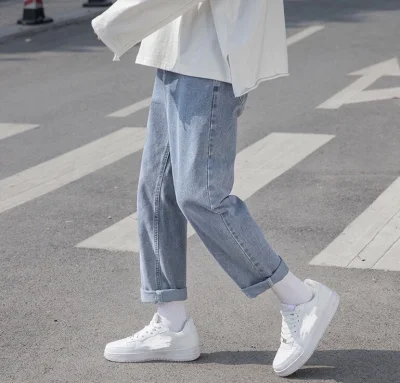 quần bò nam, baggy, jeans dáng suông, rộng hot trend 2021
