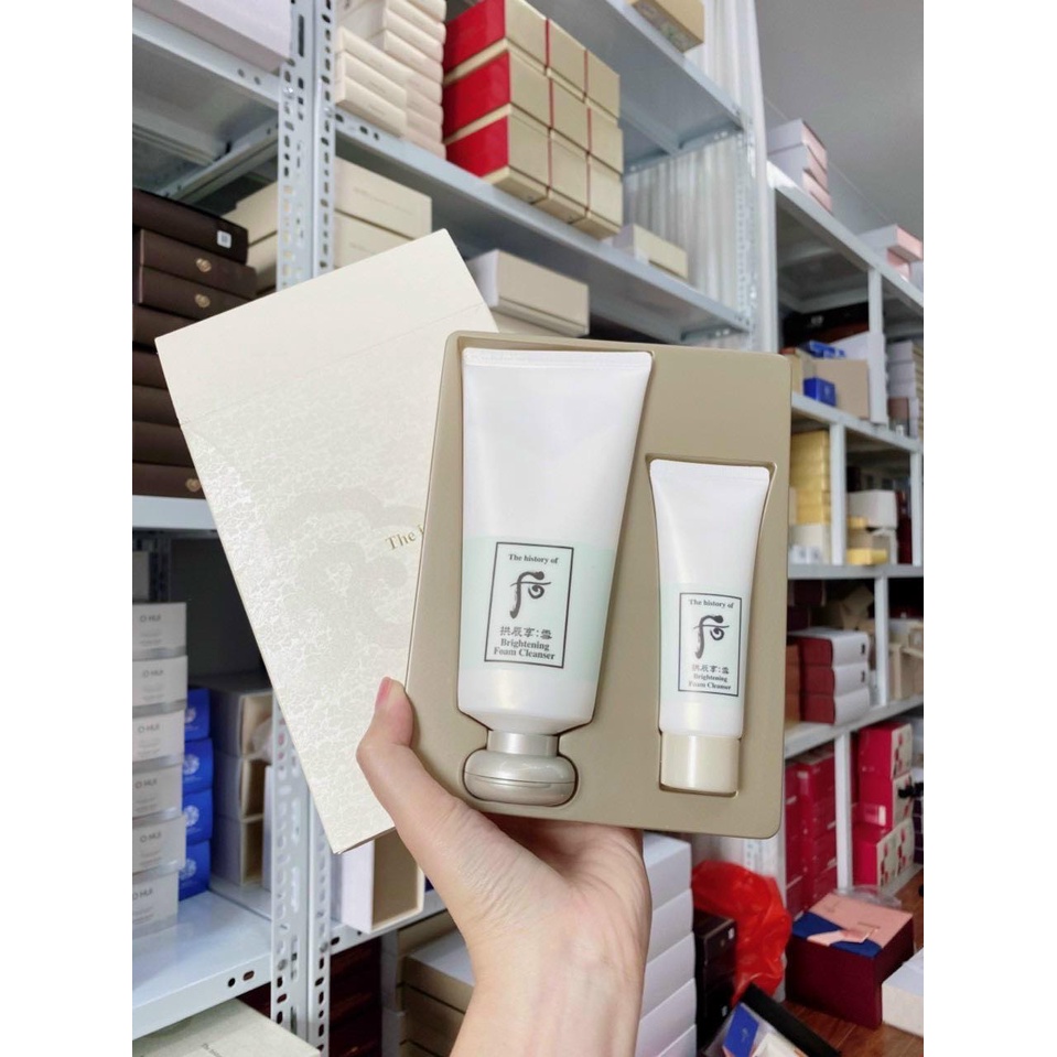 Set sữa rửa mặt Whoo trắng ,dưỡng trắng da 180ml + 40ml