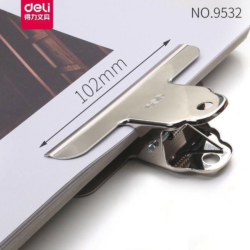 (3 Cái) Kẹp Inox Deli 9532 - 102mm