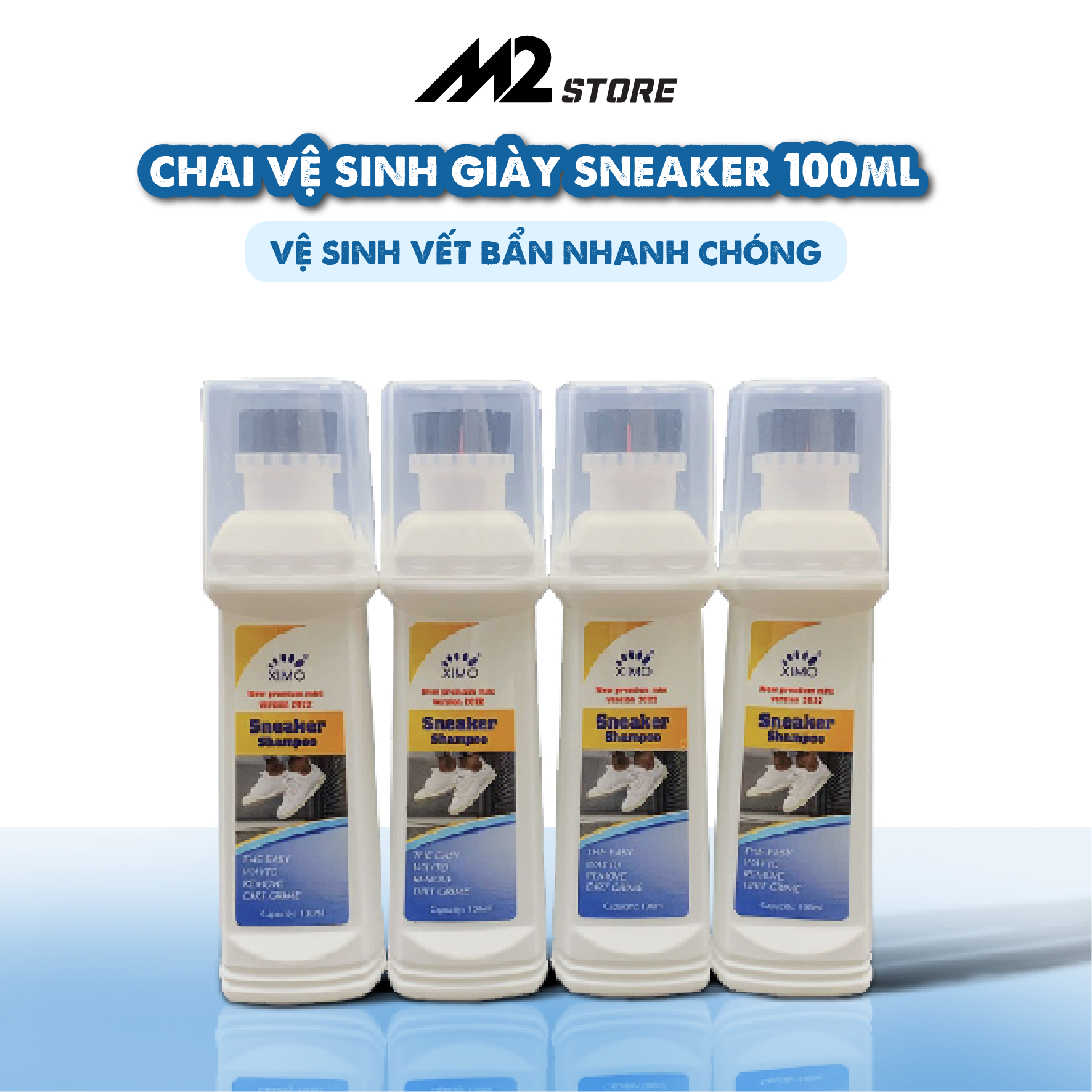 Chai vệ sinh giày, Chai lau giày Ximo Sneaker Shampoo 100ml