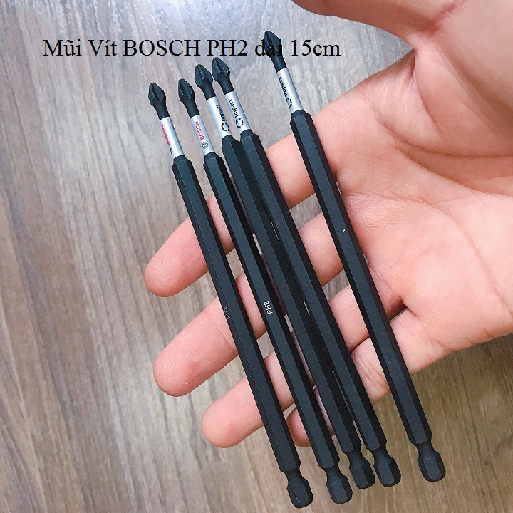Mũi Vít 1 Đầu Mác Thép Cao Cấp Có Từ Tính Nhập hãng Ph2 150mm
