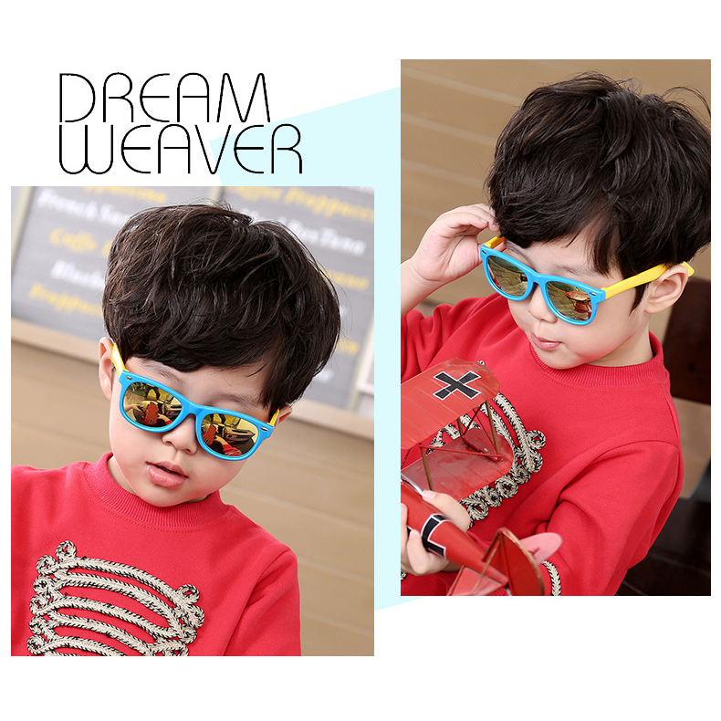 [Nhiều màu] Mắt kính râm trẻ em tráng gương phân cực Polarized D802
