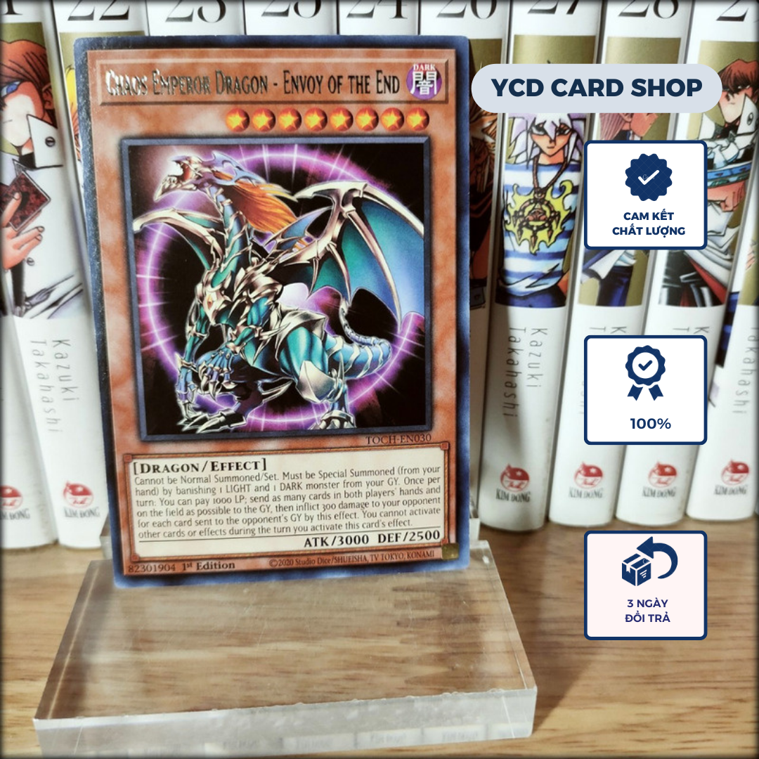 Thẻ bài Yugioh Chính hãng Chaos Emperor Dragon – Envoy of the End – Rare