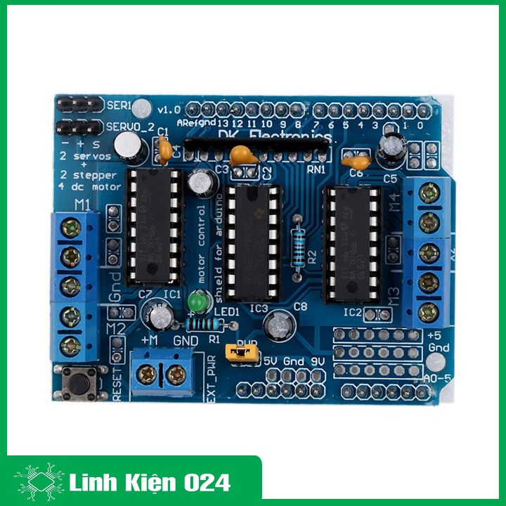 Module điều khiển động cơ L293D - Shield mở rộng cho Arduino