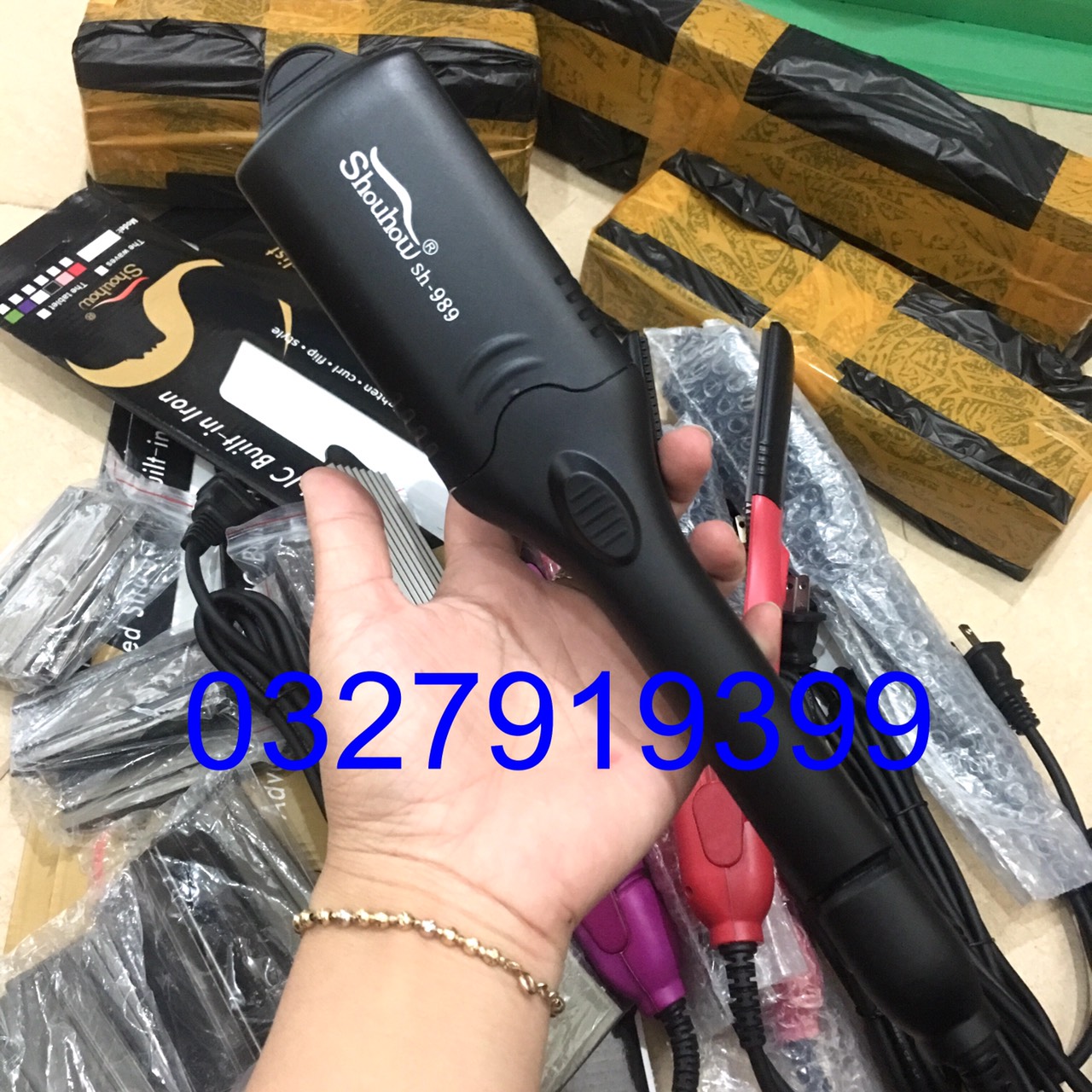 Hair Straightener Replaces High-End Model Hq 989 - Specialized Clip Blade, Temperature 140-220 ° C, Capacity 50-100W, Safe to Use, Purple, Black, Red