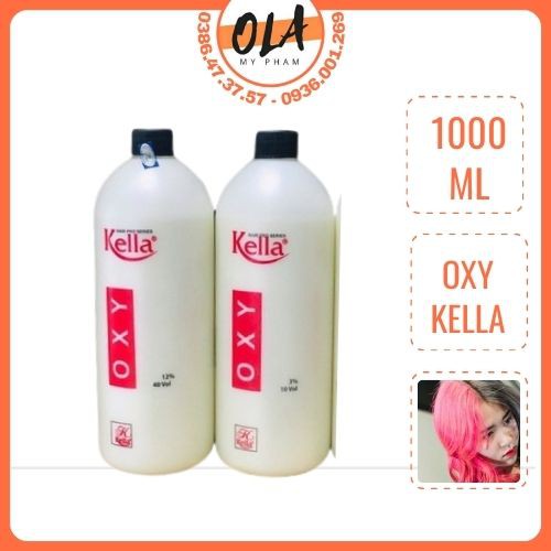 Oxy nhuộm tóc, trợ nhuộm kella 1000ml - mỹ phẩm ola