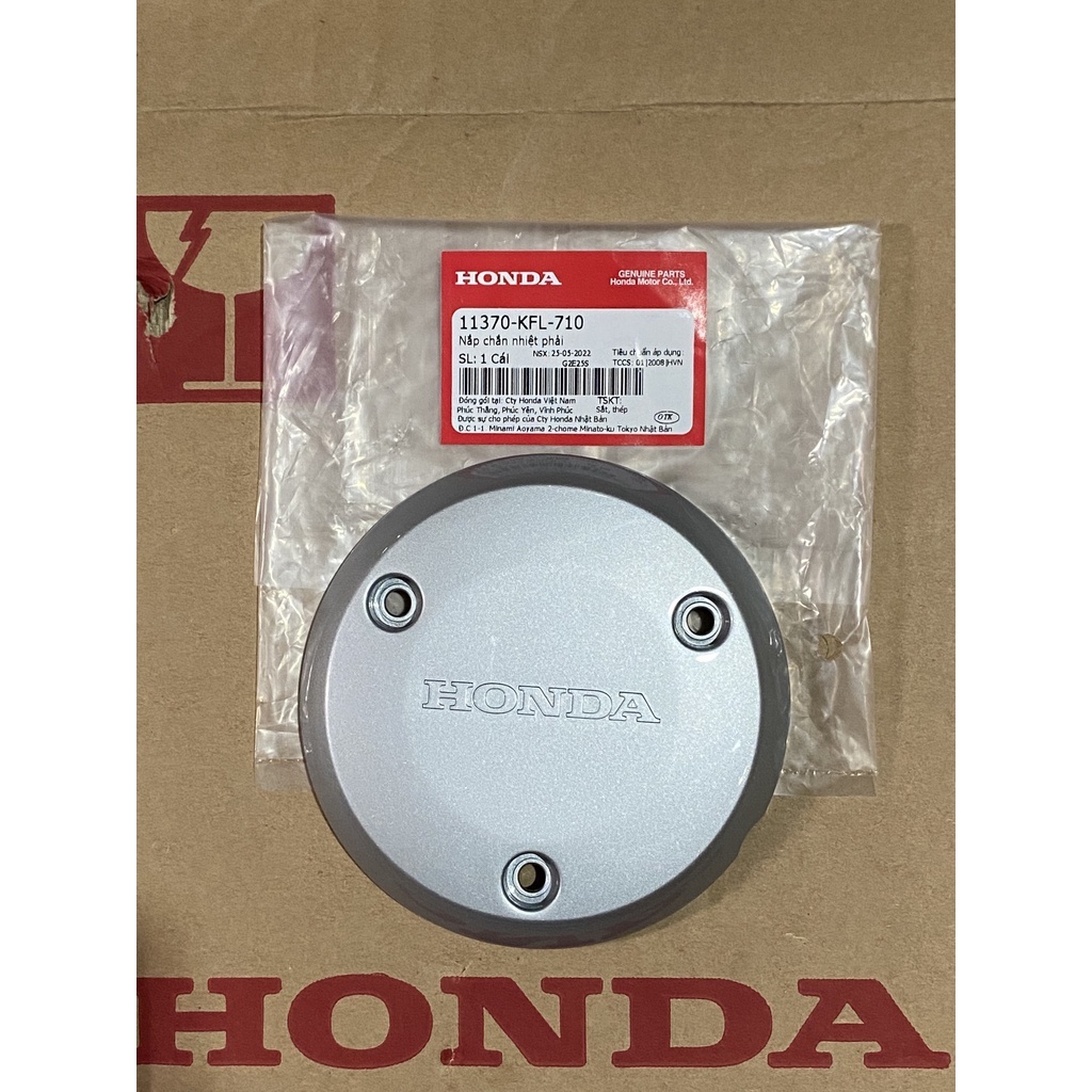 Nắp chắn nhiệt phải, nắp nhựa bưởng côn Honda Wave dream màu trắng