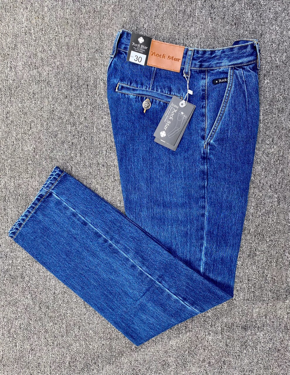 [Freeship] Quần jeans nam trung niên túi chéo ống thụng ROCKSTAR  quần bò nam  chất vải mềm mịn bền màu [Chính Hãng ROCKSTAR]