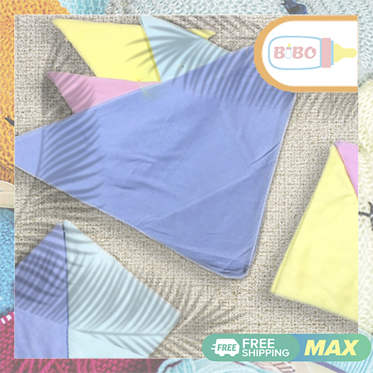 10 Tã chéo sơ sinh cotton cho bé 100% cotton cho bé, tã chéo tam giác chất cottong mềm MÀU TRƠN không hoa