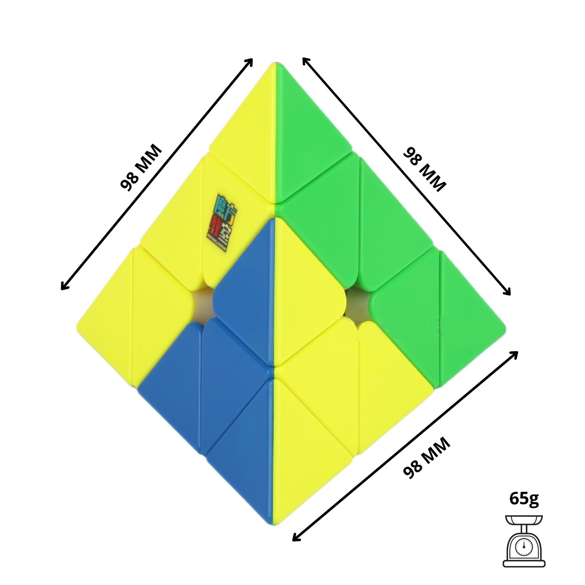 Rubik's Cube variant pyramid Meilong Pyraminx stickerless m stickerless-Rubik variations triangle Đồ brain teaser
