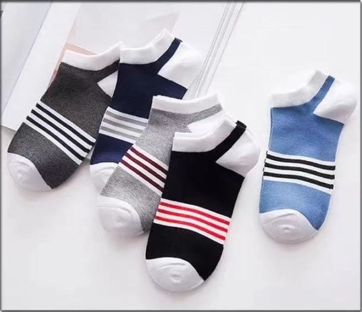 Set 10 Đôi Tất Nam Ngắn Cổ Kẻ Hàn N2