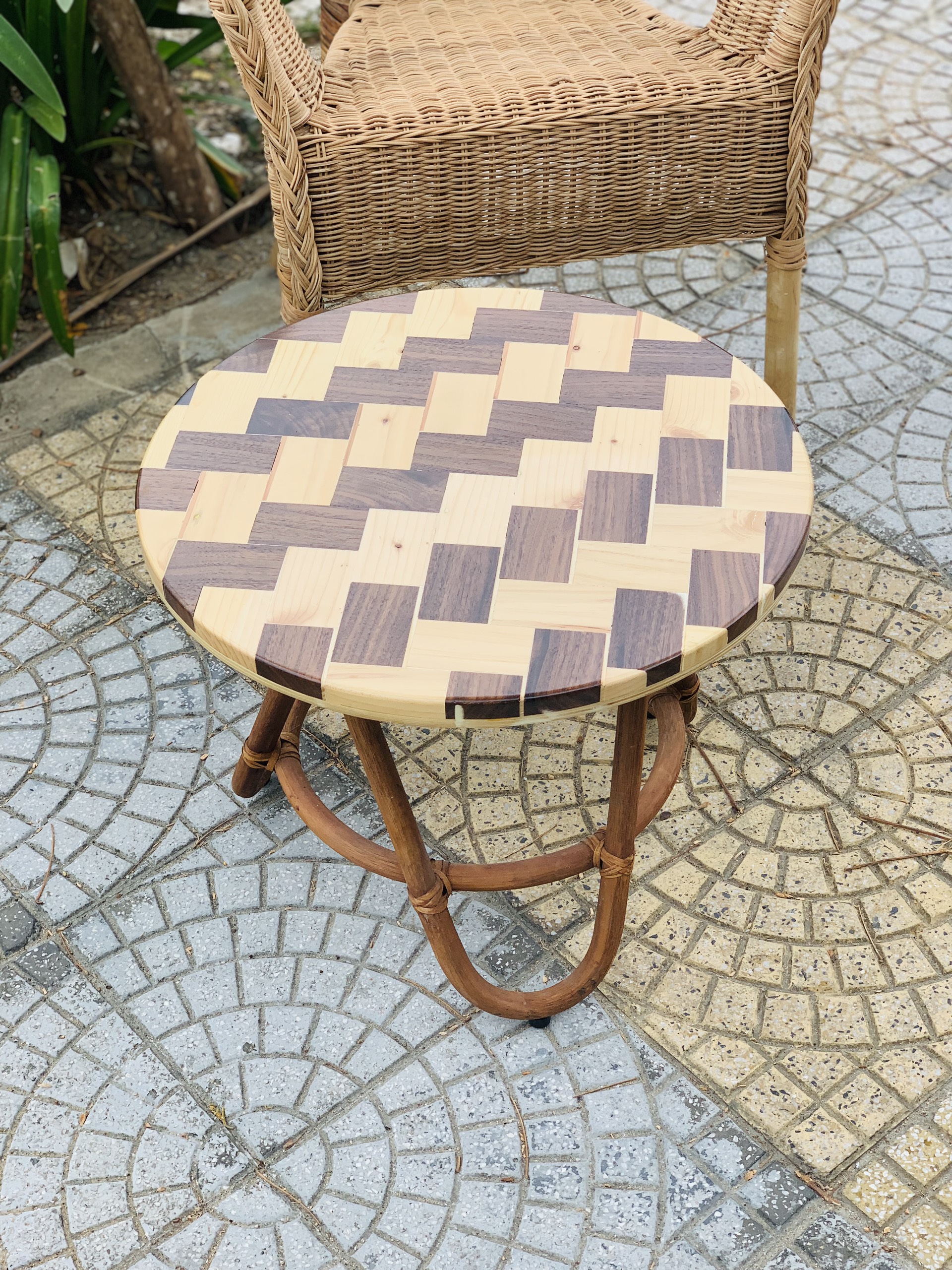 Bàn Trà Mây Các Kích Thước Phong cách Vinage Boho Siêu Xinh Xắn Decor Trang Trí Nhà Cửa Phòng Bé, Phòng Khách, Ban Công