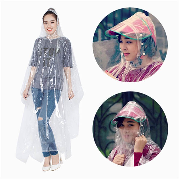 ⛔GIADUNGHOALONG⛔ Áo mưa đôi trong suốt
