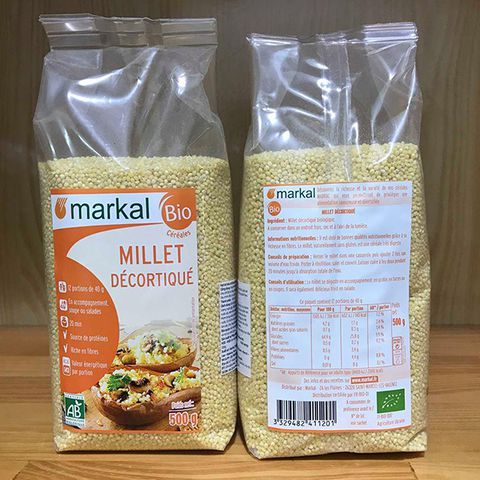 Hạt kê hữu cơ đã bóc vỏ Markal 500g