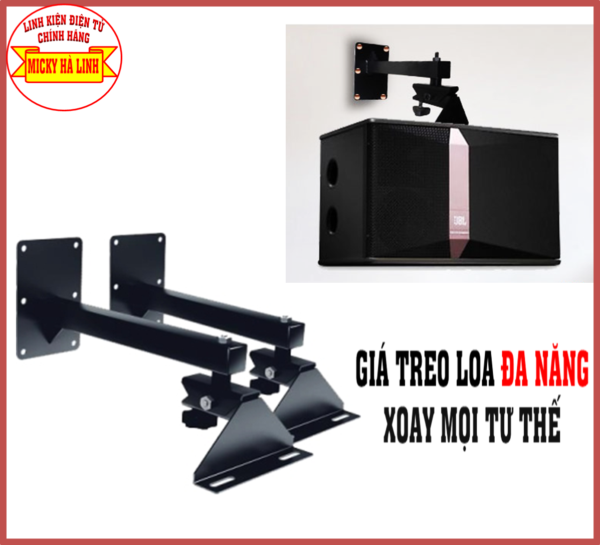 [HCM]Cặp 2 kệ treo loa ARIRANG đa năng 360 độ