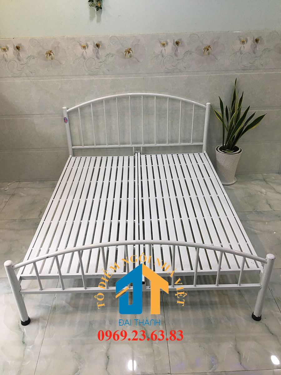 Giường sắt kích thước 1m2x2m hàng mỹ nghệ Đại Thành 12