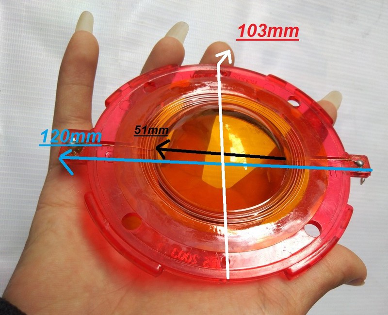 1 cái coil loa nén toa vòng coil 51.5mm mâm coil : 10.3cm - coil loa toa