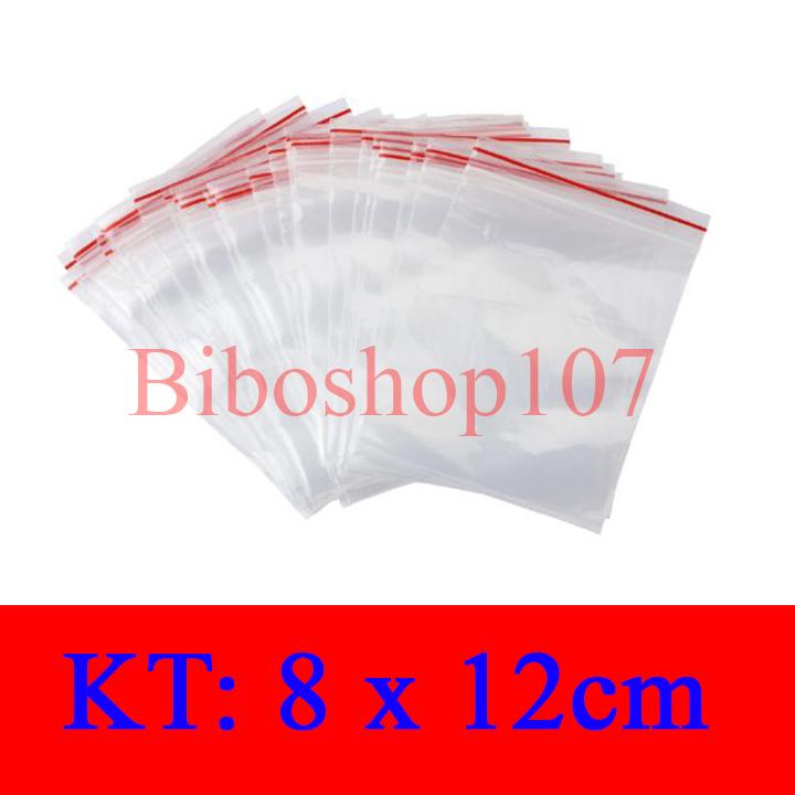 Túi zip sọc đỏ - Túi zipper hàng chất lượng tùy chọn size