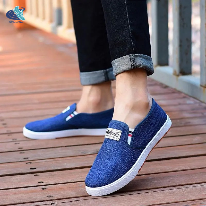 YUNGUANG wear-resistant canvas shoes men's Beijing style cloth shoes new Korean style pedal versatile casual breathable sneakers