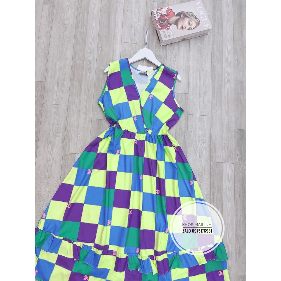 ✨ĐẦM MAXI✨Đầm maxi kẻ khối
