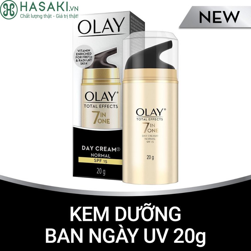 Kem dưỡng ban ngày ngừa lão hóa olay total effects 7 in one day cream normal spf 15