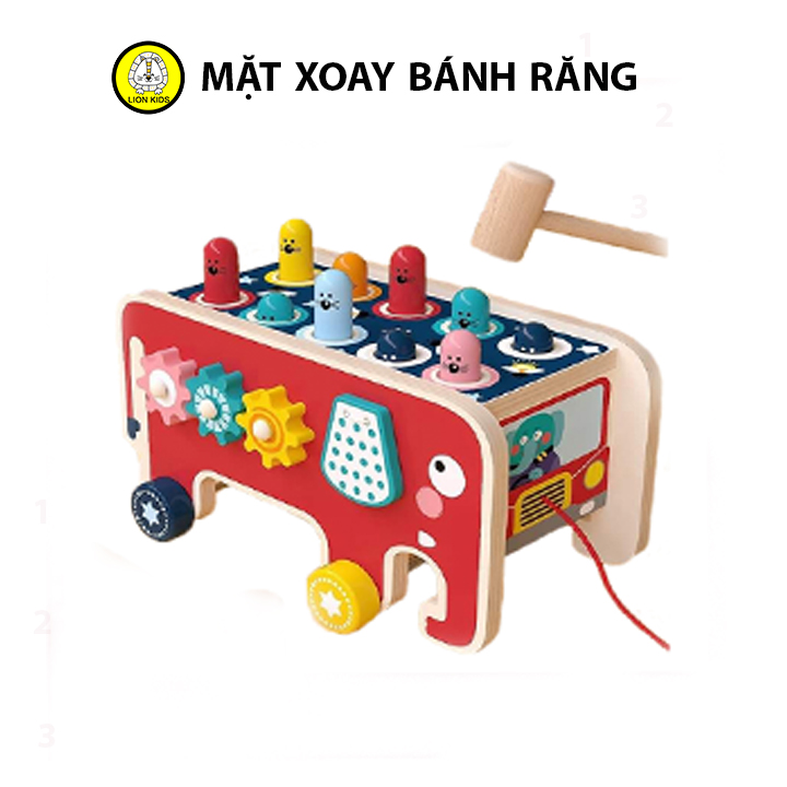 Đồ chơi đập chuột 3 trong 1 bằng gỗ cho bé