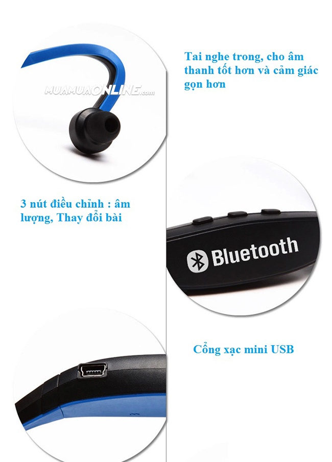 Tai Nghe Bluetooth Thể Thao Thời Trang