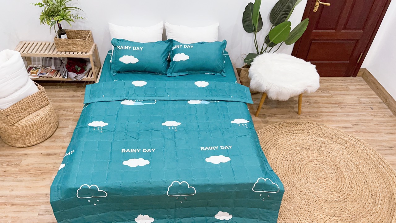 Bộ Ga Giường Kèm 2 Vỏ Gối Nằm Cotton Poly NVC Bedding Đủ Kích Thước 1m2 , 1m4 , 1m6 , 1m8 , 2m , 2m2