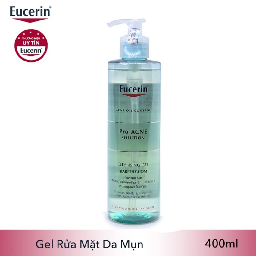 Sữa rửa mặt da dầu mụn Eucerin dạng gel 200ml, 400ml