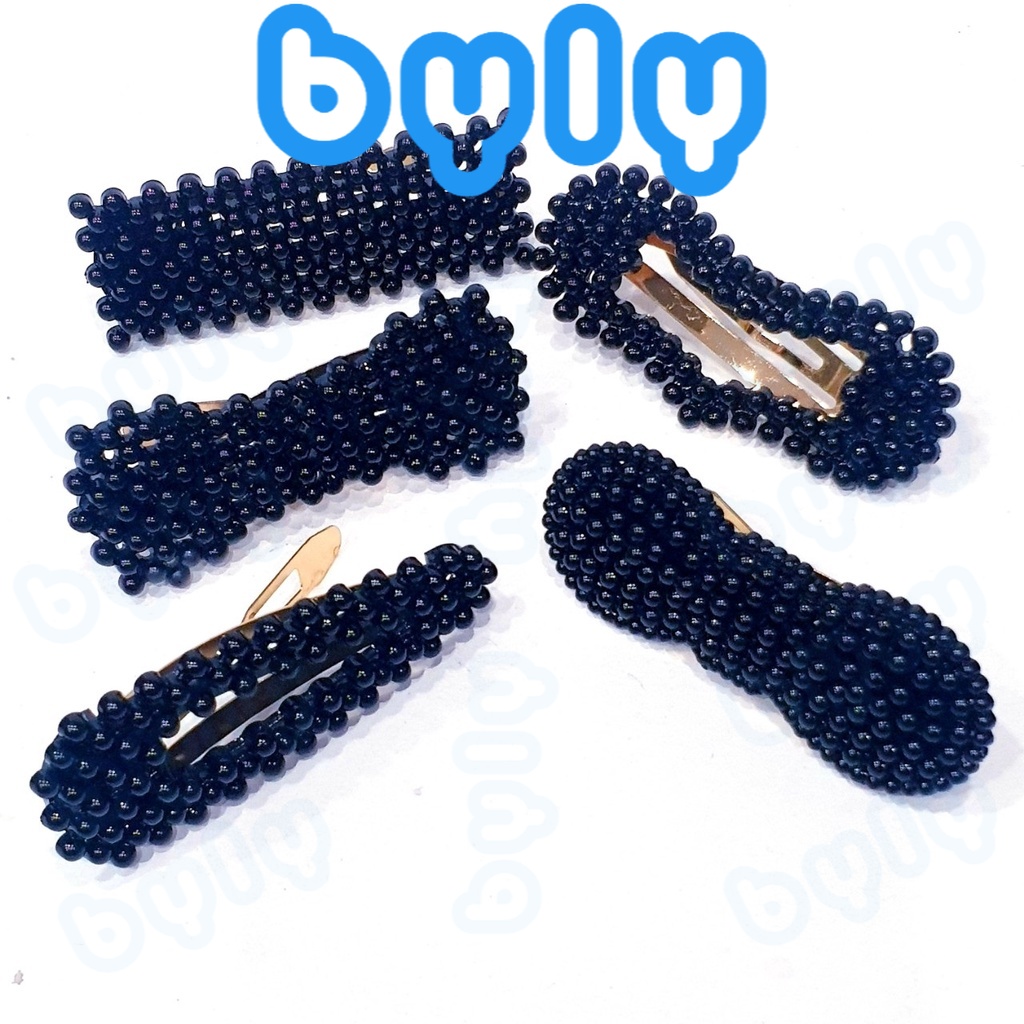 [Ship hỏa tốc] Kẹp tóc bấm thời trang đen - trắng  VBBET30 - ByLy Store