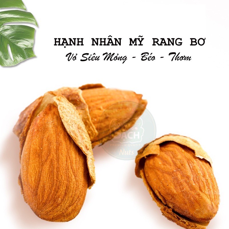 Hạt Hạnh Nhân Rang Bơ 100% Nhập Khẩu Mỹ 500g