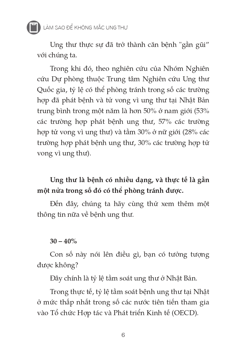 Sách Làm sao để không mắc ung thư