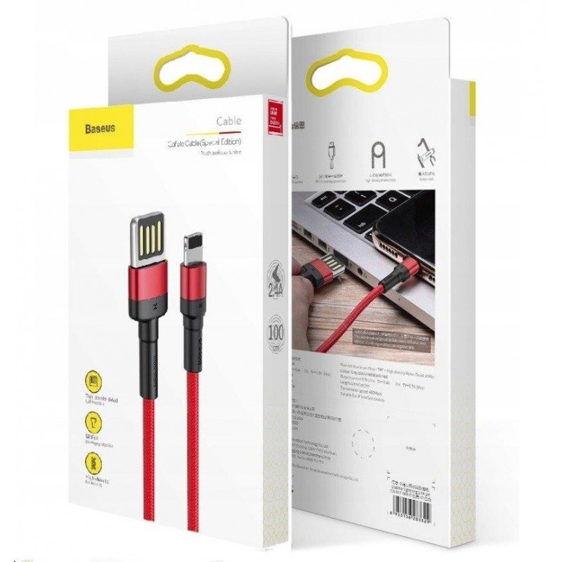 Cáp iPhone / iPad BASEUS Cafule Cable (Special Edition) USB to Lightning  2.4A / 1.5A dài 2m / 1m