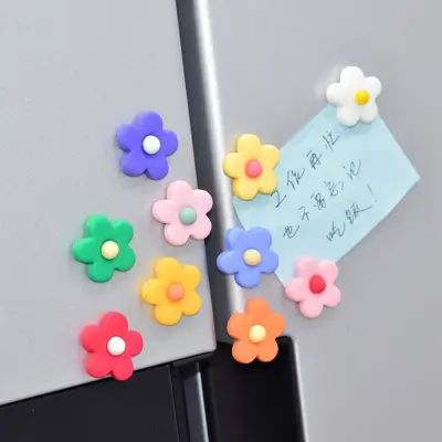 QWWRG Funny Cute For Reminder Sticker Kitchen Decor Refrigerator Decor Whiteboard Magnet Flower Fridge Magnet Refrigerator Toy