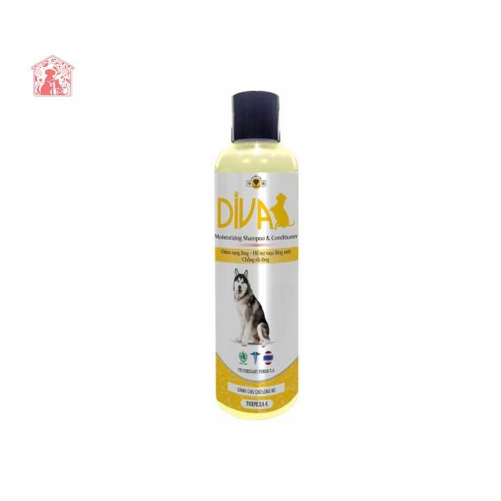 [HCM]Sữa tắm DIVA cho Chó Mèo giảm rụng lông 260ml [màu vàng]