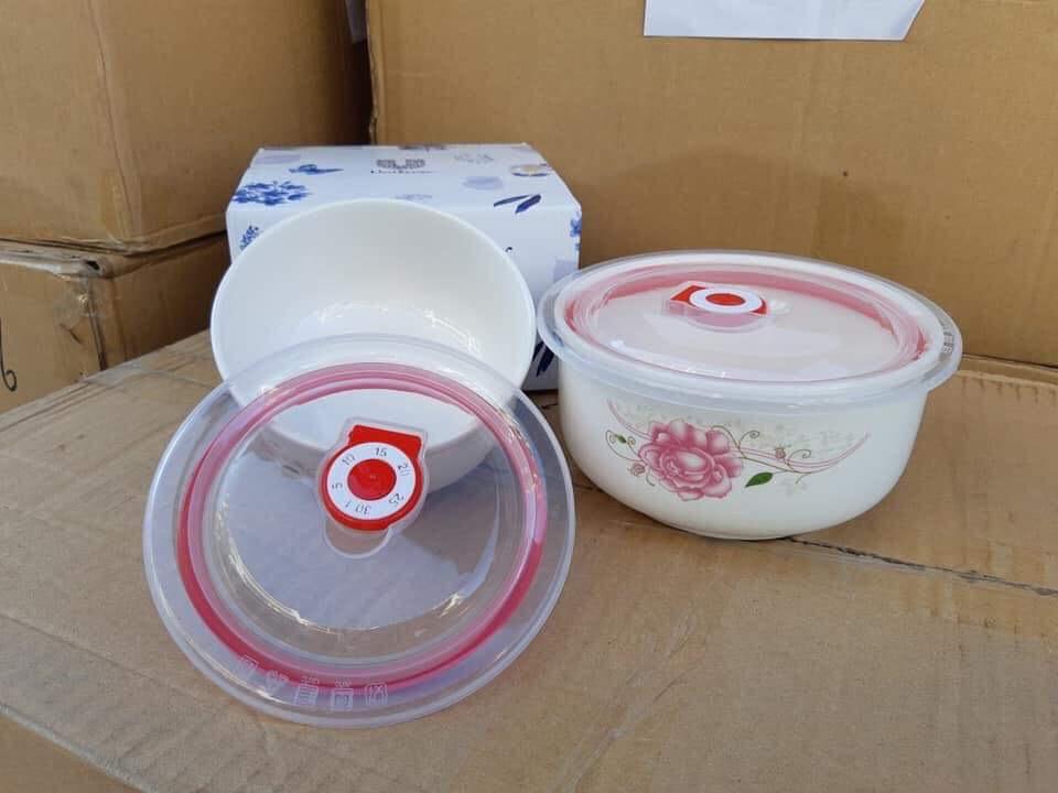 [HCM]Bộ 2 thố sứ hút chân không