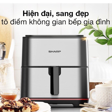 Nồi chiên không dầu Sharp KF-AF70EV-ST 7 lít