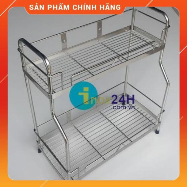 Kệ gia vị lệch 2 tầng inox