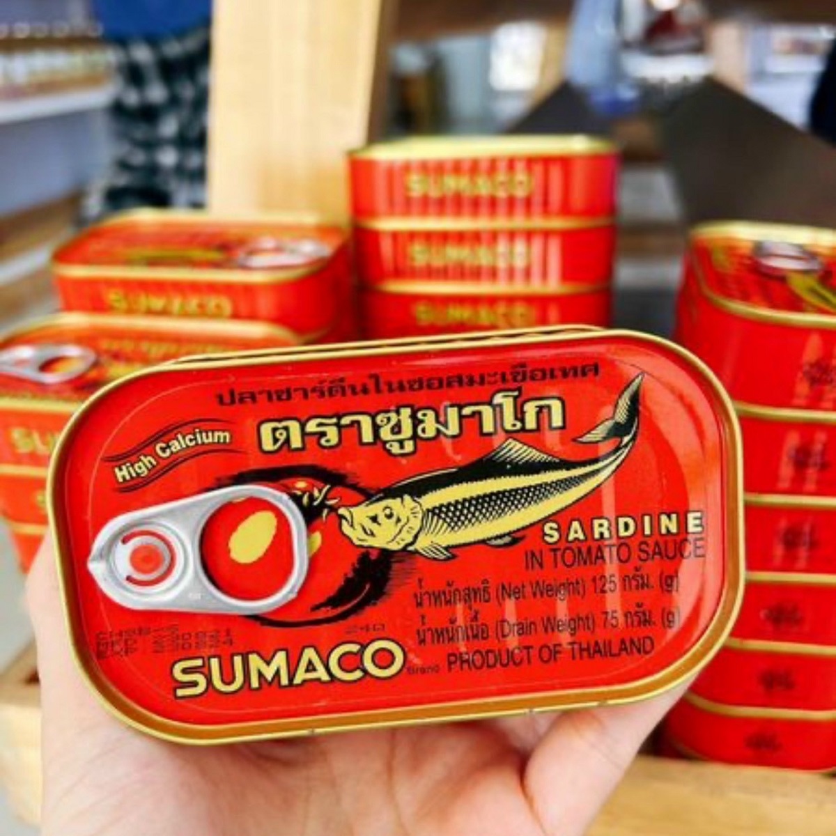 [COMBO 3 HỘP] Cá Mòi Sốt Cà Thái Lan Sardines Sumaco Hộp 125g
