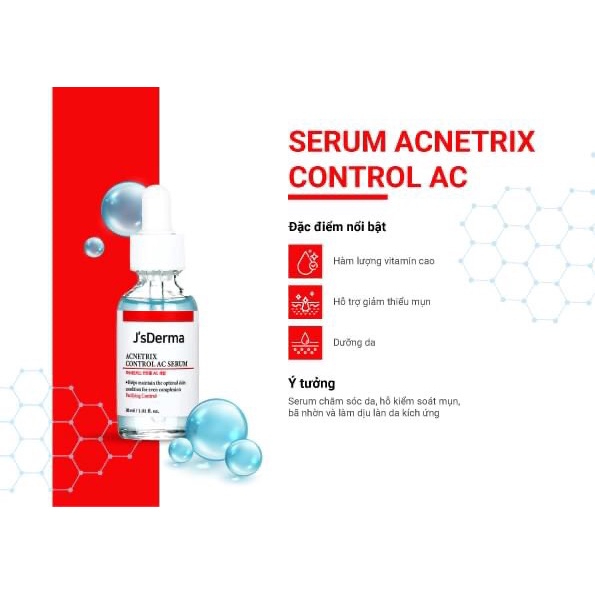 𝐒𝐞𝐫𝐮𝐦 𝐀𝐜𝐧𝐞𝐭𝐫𝐢𝐱 𝐂𝐨𝐧𝐭𝐫𝐨𝐥 𝐀𝐂 J's Derma Hàn Quốc dành cho da mụn, da dầu