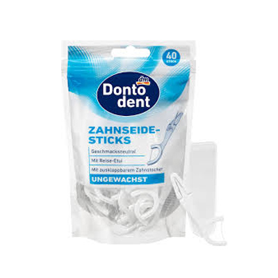 Chỉ xỉa răng Dontodent có cán, 40 cái